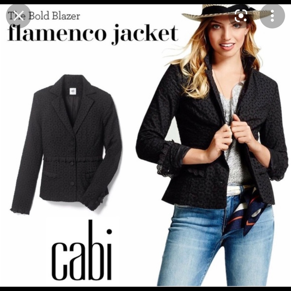Cabi Flamenco Jacket, size 6, black, NWT